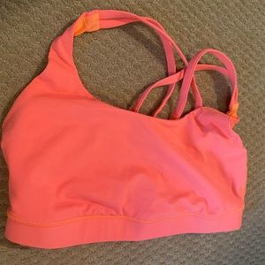Orange Lululemon like new sports bra size 8